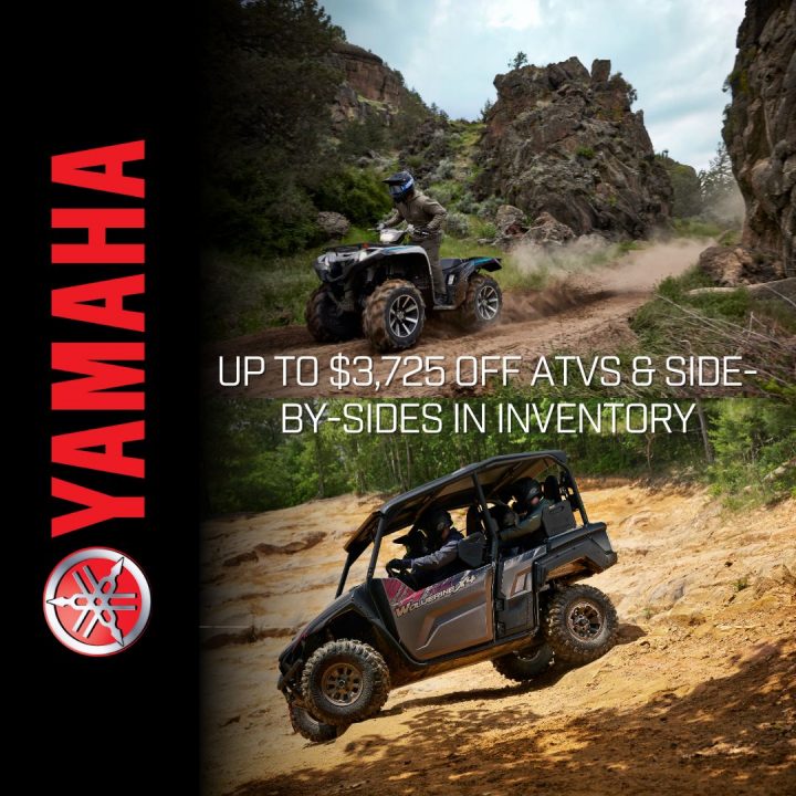 Yamaha Promotions: Save Up to $3,725 on ATVs and Side-by-Sides