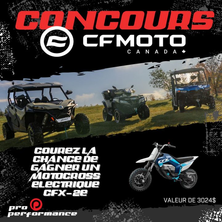 CONCOURS CF MOTO – GAGNEZ UN MOTOCROSS ÉLECTRIQUE CFX-2E